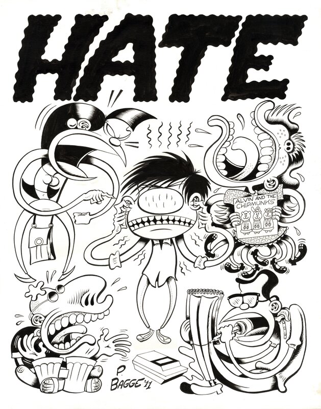 Peter Bagge - Hate Illustration - Illustration originale