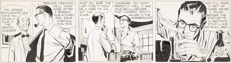 Alex Raymond, Rip Kirby - 26 Septembre 1953 - Planche originale