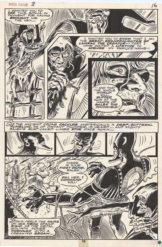 Frank Thorne, Marvel Feature Red Sonja #3 p16 - Comic Strip