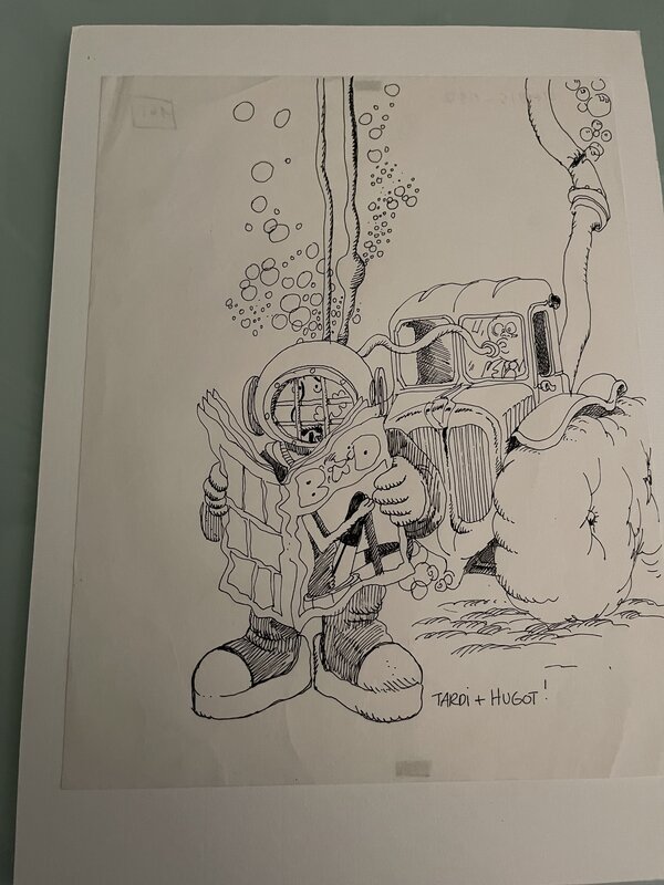 Tardi HUGOT SUPERBE DESSIN ORIGINAL A DEUX - Illustration originale