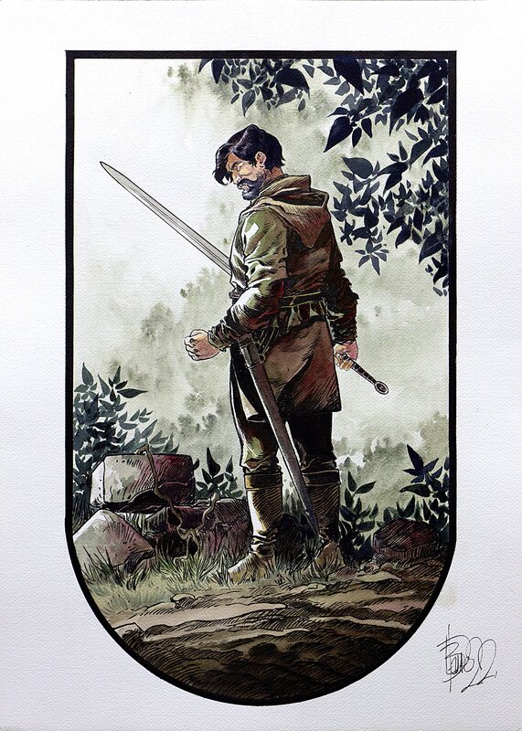 Benoit Dellac, Dessin WILLIAM - NOTTINGHAM - Original Illustration