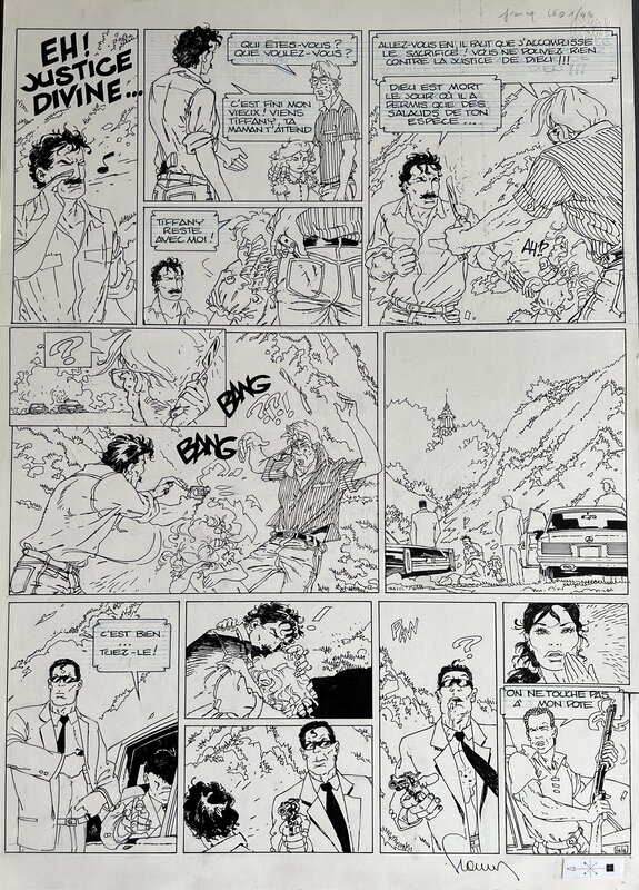 Philippe Francq, Léo Tomasini - Justice Divine - originele pagina - - Comic Strip