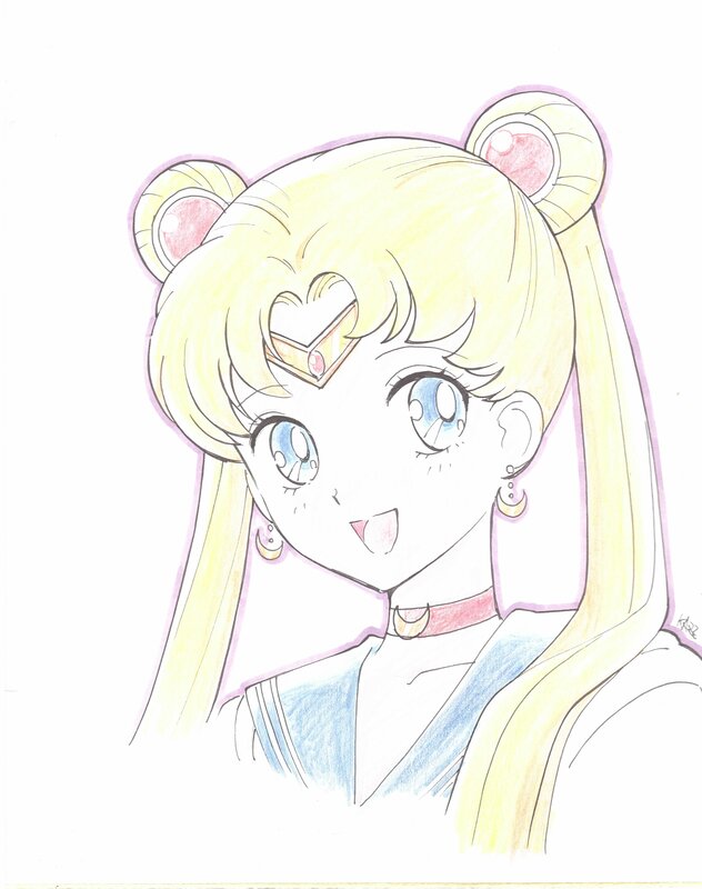 Sailor moon par kazuko tadano - Illustration originale