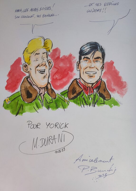 Matthieu Durand, Patrice Buendia, Une aventure classic de Tanguy et Laverdure T.3 Coups de feu dans les Alpes TL - Dédicace