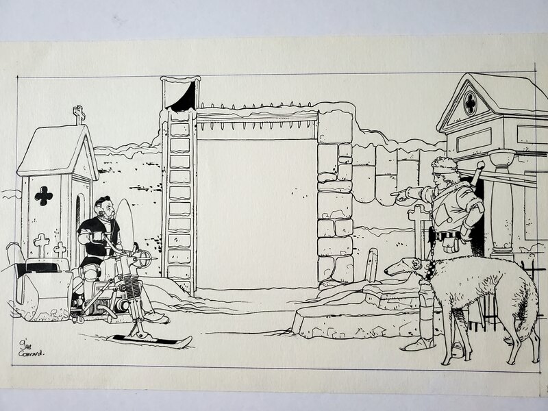 Gine, NEIGE  dessin original - Illustration originale