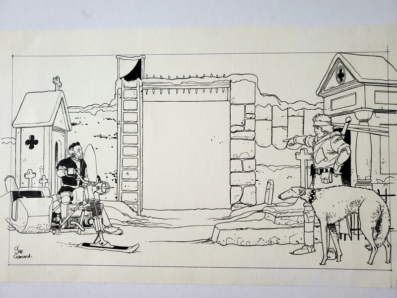 Christian Gine, NEIGE  dessin original - Illustration originale