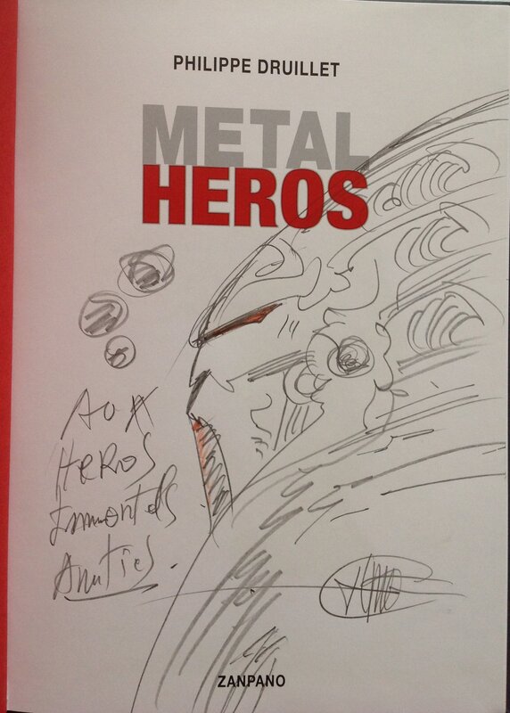 En vente - Druillet Metal Heros guerrier Star Wars , Dessin original dédicace crayon TL Bd eo cartonnée album Zanpano 2014 N°/Signé 350 ex - Dédicace