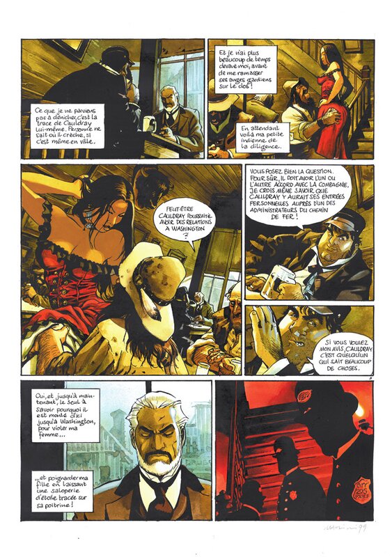 Enrico Marini, Stephen Desberg, L'etoile du Désert - Tome 2, planche 8 (couleur) - Color guide