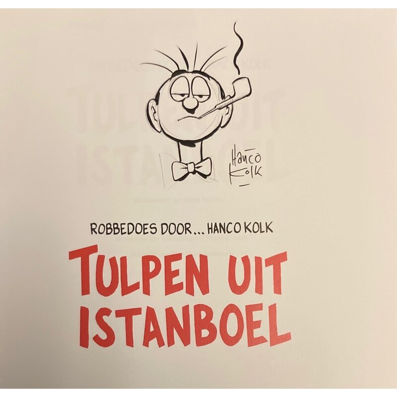Spirou Dedicace par Hanco Kolk - Planche originale