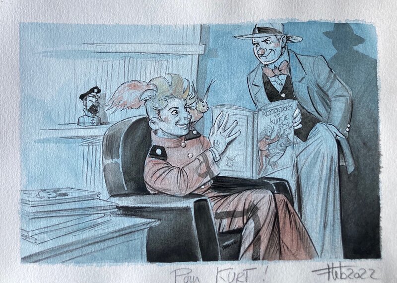 Spirou par Fabrice Lebeault - Illustration originale