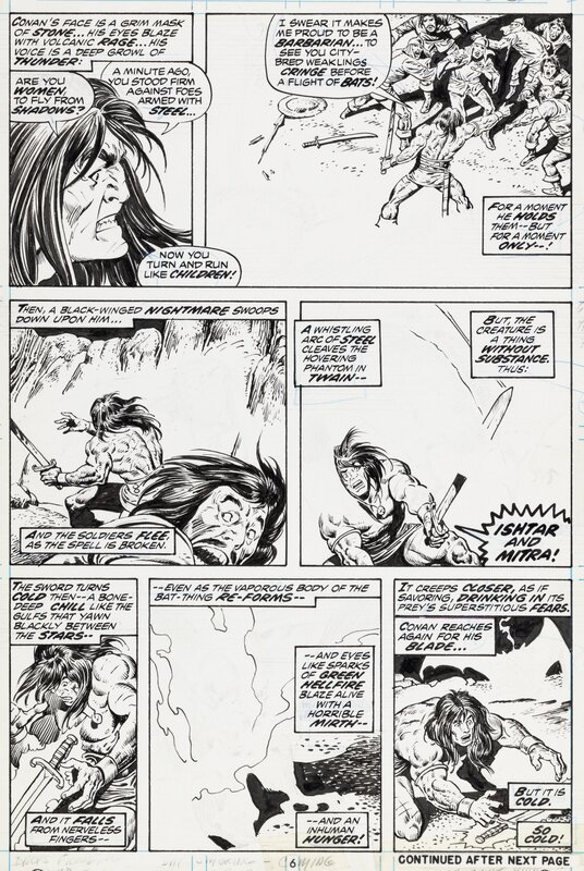 John Buscema, Ernie Chan, Conan the Barbarian - Les créatures de Nergal - #30 p.5 - Planche originale