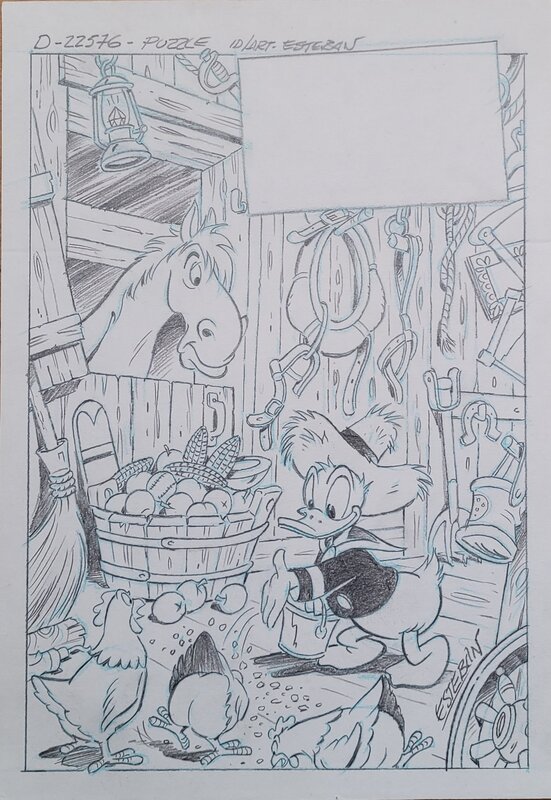 Ignasi Calvet Esteban, Original Coversketch - Donald Duck - Illustration originale