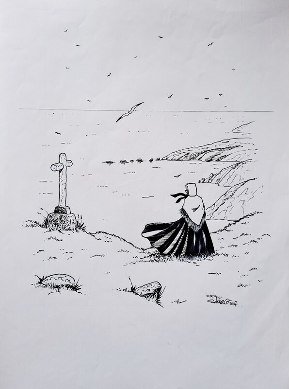 Sandro, Ouessantine au bord de la falaise - Comic Strip