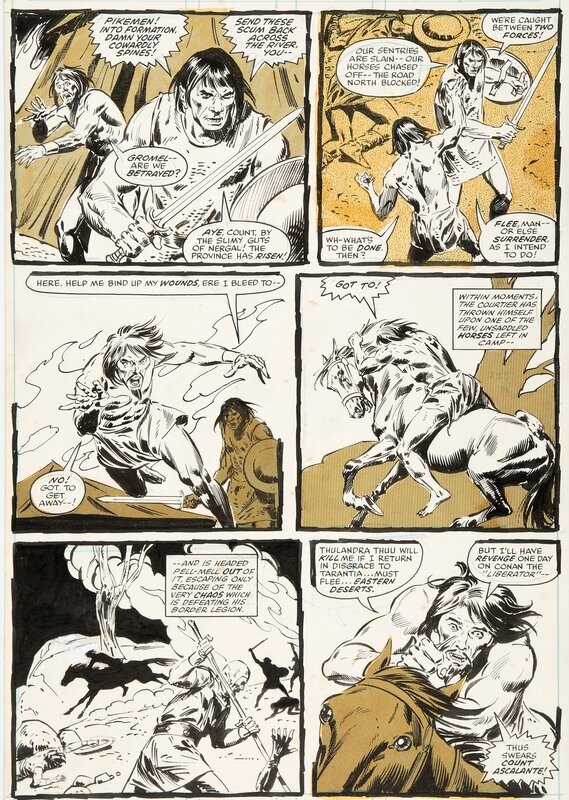 John Buscema, Tony DeZuniga, Savage Sword of Conan - #50 p49 - Planche originale