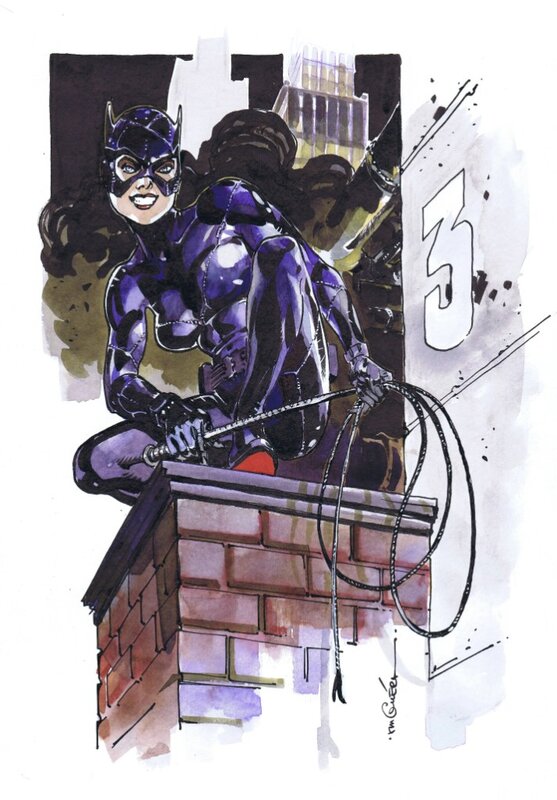 Catwoman par Guéra - Illustration originale