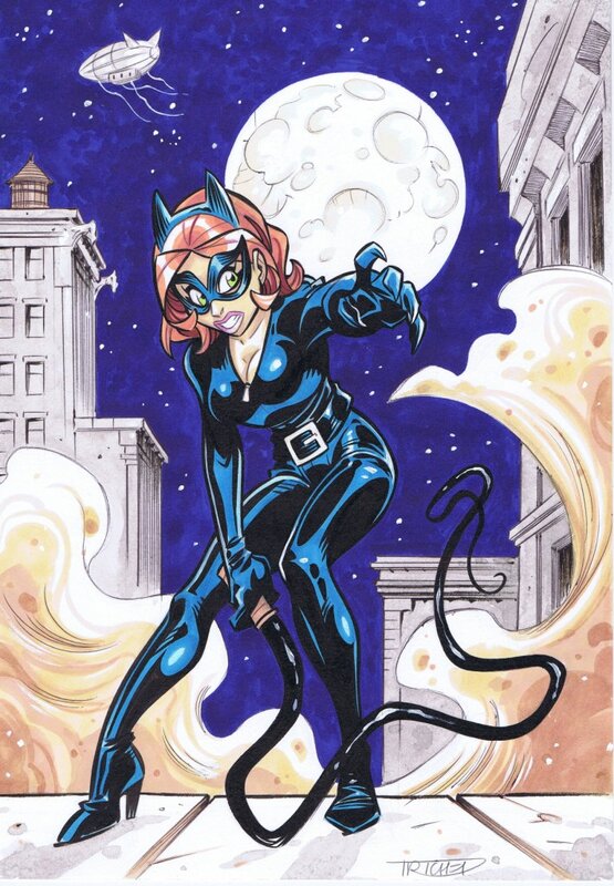 Catwoman par Trichet - Illustration originale