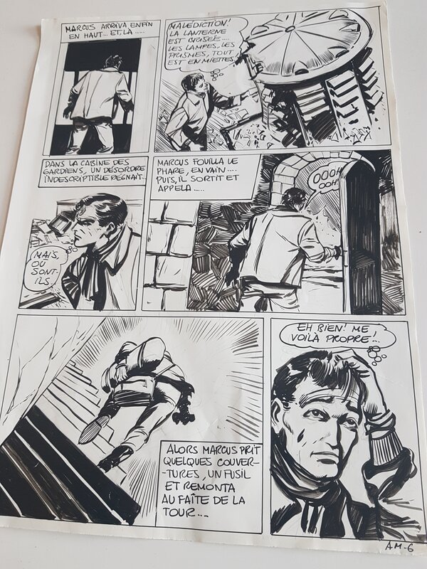 Pierre Dupuis, Planche bd Drame dans un Phare - Planche originale