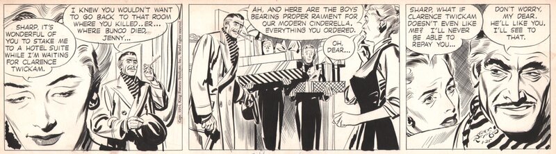 Alex Raymond, Rip Kirby - 25 Janvier 1954 - Planche originale