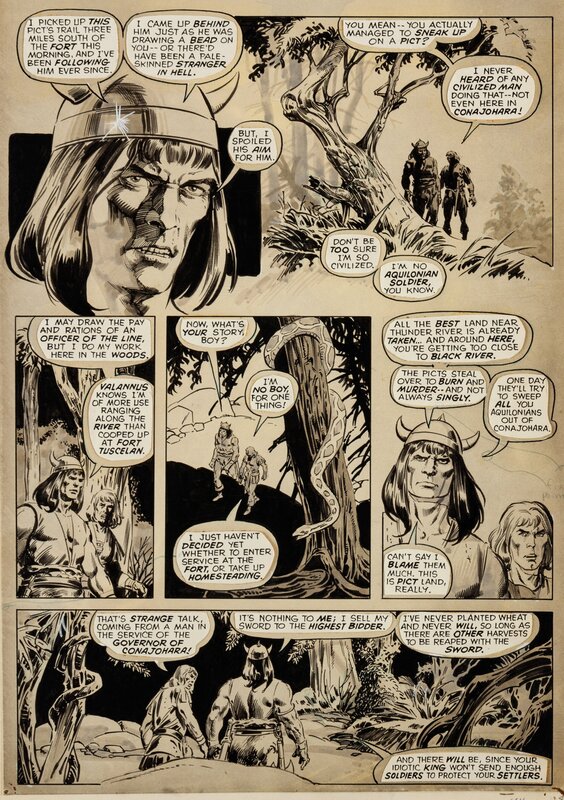 John Buscema, Tony DeZuniga, Savage Sword of Conan - #26 p.4 - Planche originale