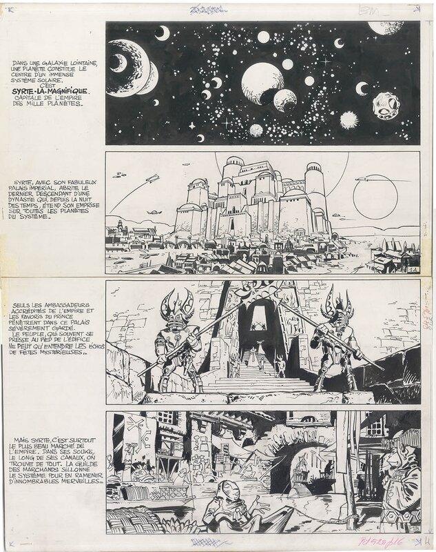 Jean-Claude Mézières, L'empire des mille planètes - Planche originale