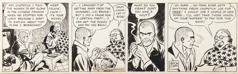 Milton Caniff, Terry and the pirates - 17 Oct 1940 - Planche originale