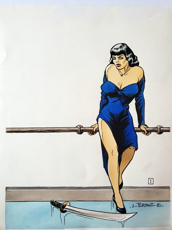 Jacques Terpant, NEW-YORK INFERNO illustration originale couleur - Illustration originale