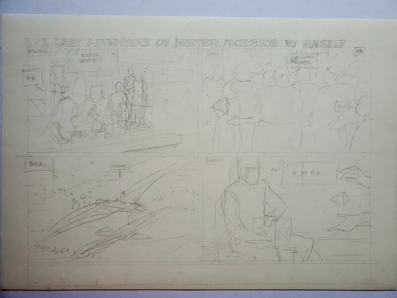 THE LAST ADVENTURE OF MISTER MOEBIUS BY HIMSELF crayonné original - Planche originale