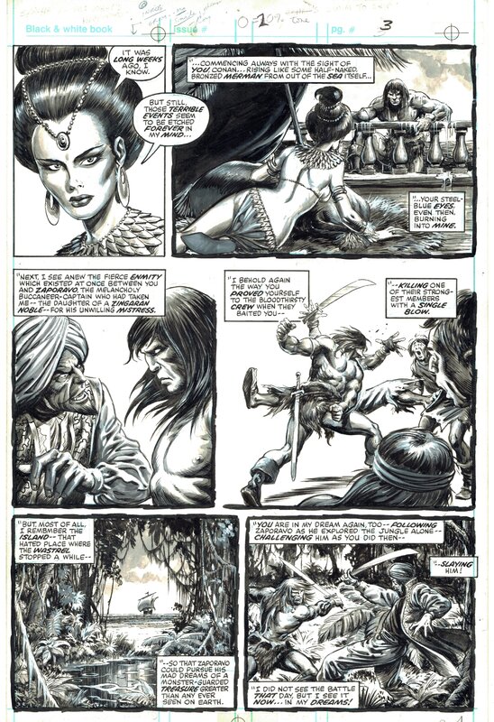 John Buscema, Alfredo Alcalá, Savage Sword of Conan #67 Pg. 3 - Planche originale