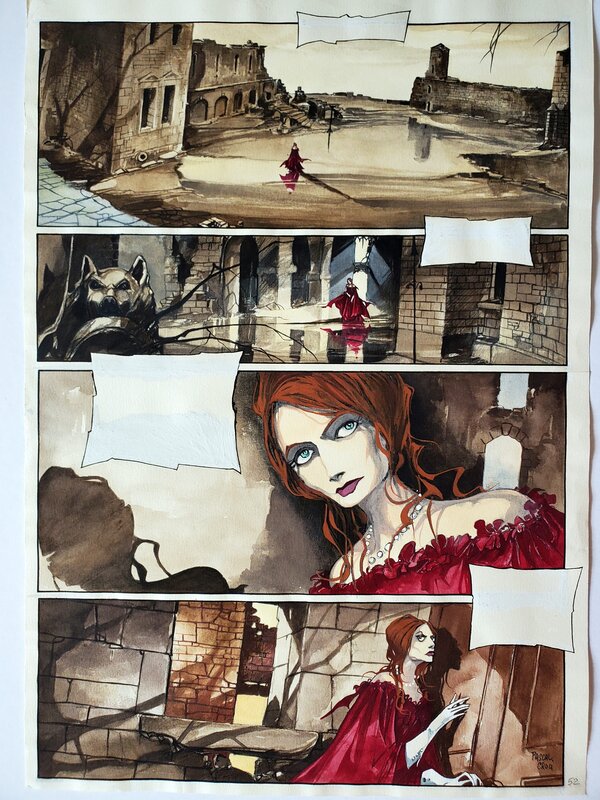 Pascal Croci, GLORIANDE DE THEMINES couleur directe - Planche originale