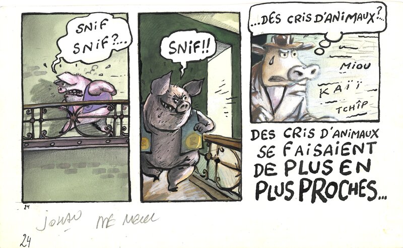 La Vache par Johan De Moor, Stephen Desberg - Planche originale