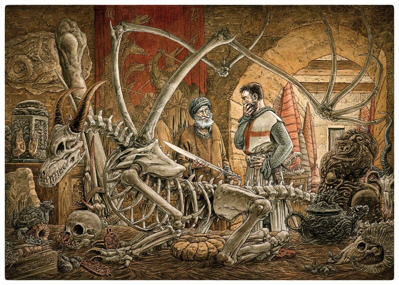 En vente - Dragonarium par Milan Jovanovic - Illustration originale