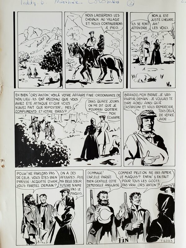 MOREAU, COLOMBA 2 (seconde partie) planche originale - Comic Strip