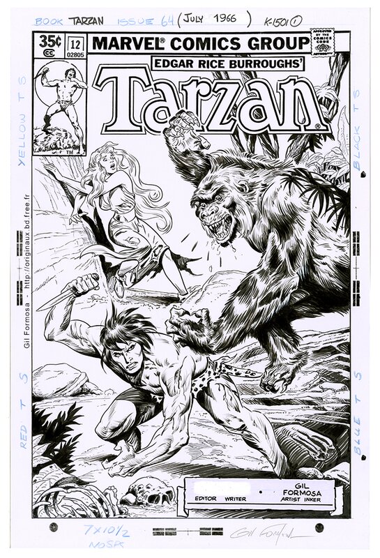 TARZAN COVER MARVEL by Gil Formosa - Original Cover