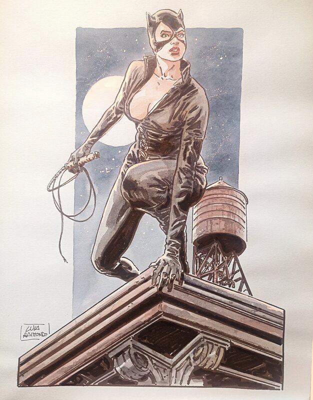 En vente - Catwoman par Luca Raimondo - Planche originale