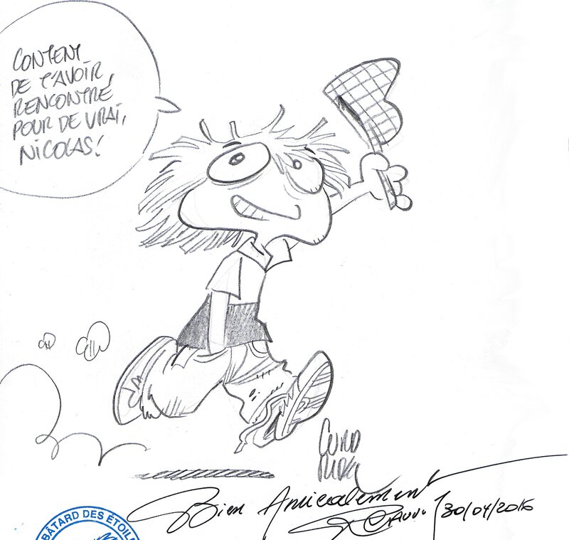 Curd Ridel, Raoul Cauvin, Le bâtard des Etoiles - Dédicace