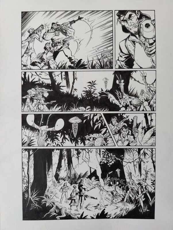 En vente - Baudy Romain - Space Connection Alien Traficante page 11 - Planche originale