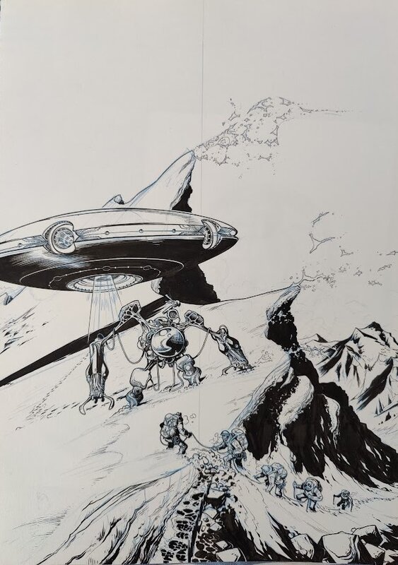 For sale - Romain Baudy - Space Connection - Illustration - Original Illustration