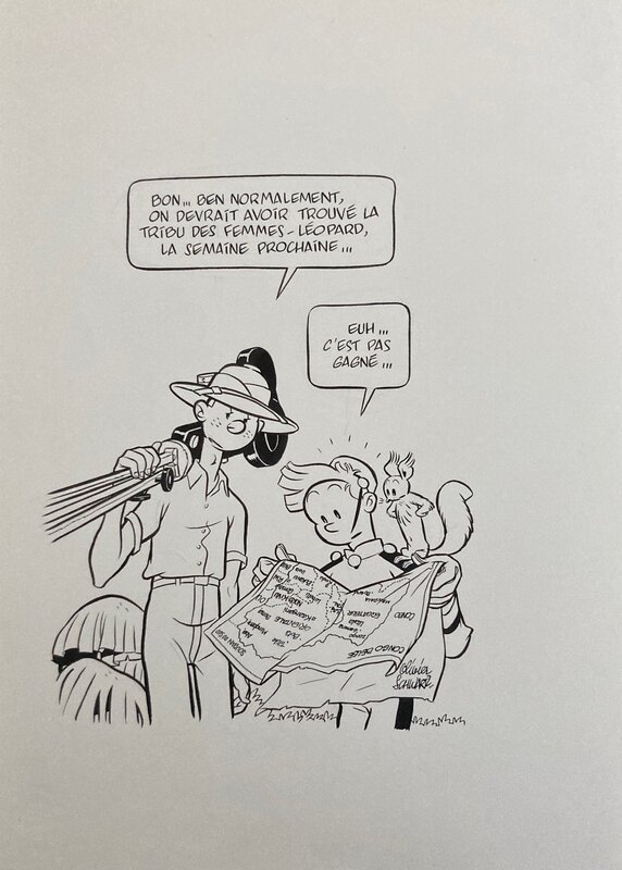 Spirou par Olivier Schwartz - Illustration originale