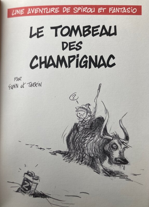 Dedicace Spirou par Fabrice Tarrin - Planche originale