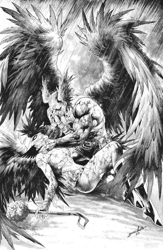 Hawkman PinUp by Jose Luis - Original Illustration