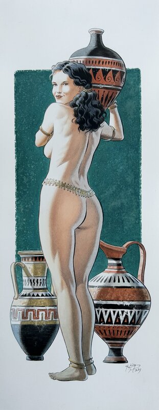 En vente - Tant va la cruche par François Miville-Deschênes - Illustration originale