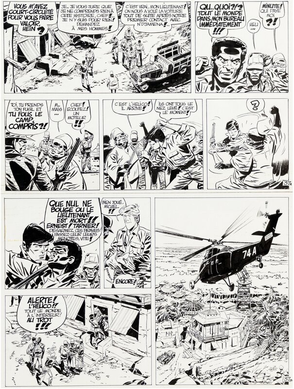 Patrice Serres, Jean-Michel Charlier, Tanguy et Laverdure - Plan de vol pour l'enfer - T23 p.37 - Planche originale