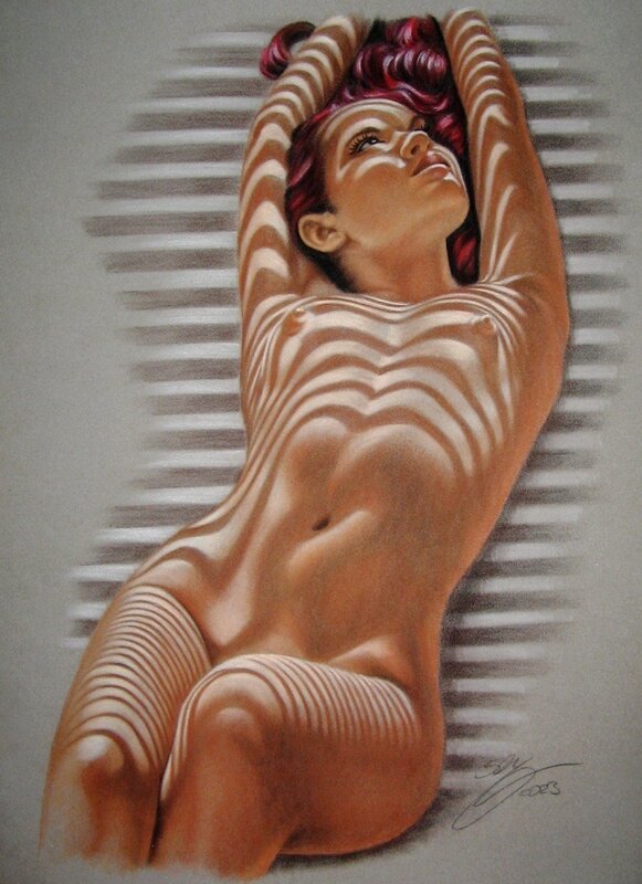 Sly, Femme nue - Illustration 2 - Illustration originale