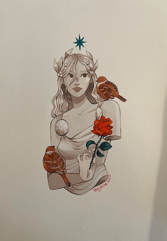 En vente - Aphrodite par sybilline - Illustration originale
