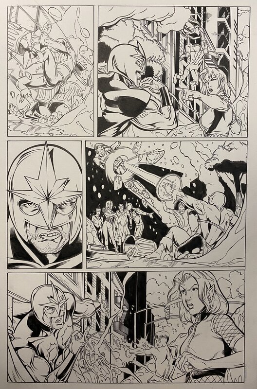 Jamal Igle, Walden Wong, New Warrior vol.2 - #9 p10 - Planche originale