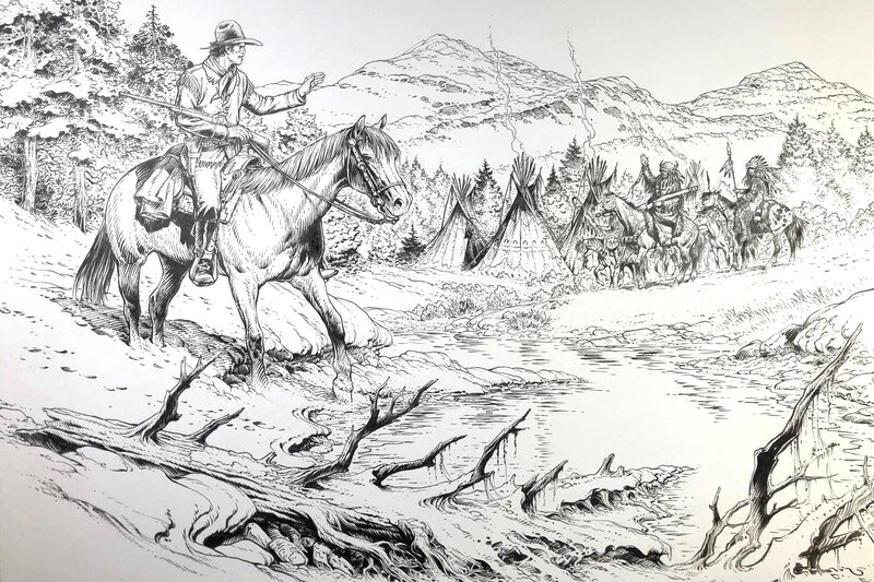 Encrage by Michel Blanc-Dumont - Original Illustration