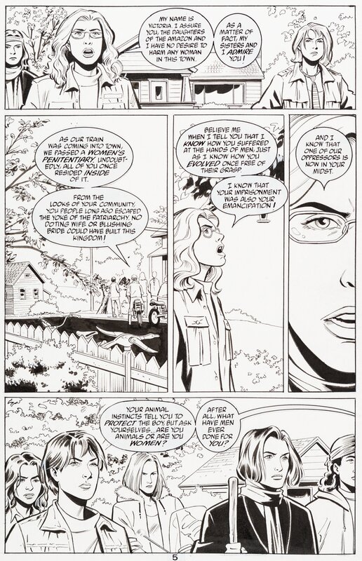 Pia Guerra, Jose Jr. Marzan, Y : The last man - #9 p.5 - Comic Strip