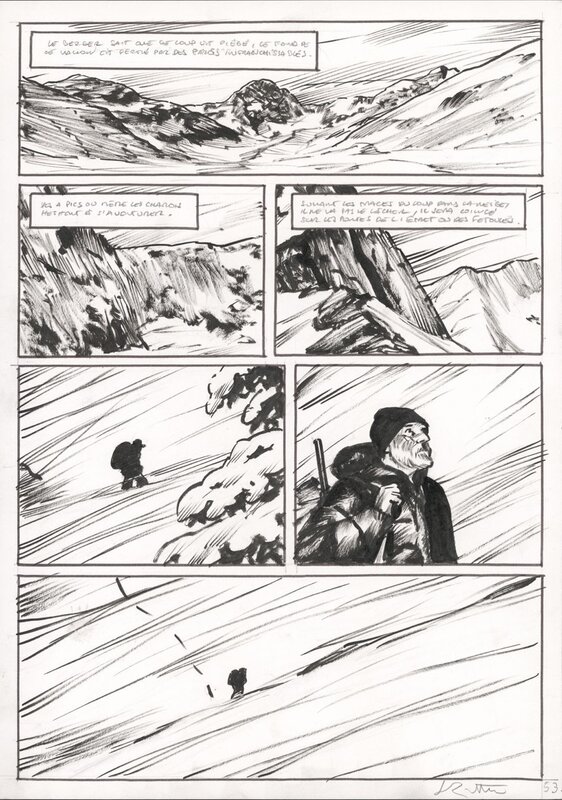 Le Loup par Jean-Marc Rochette - Planche originale