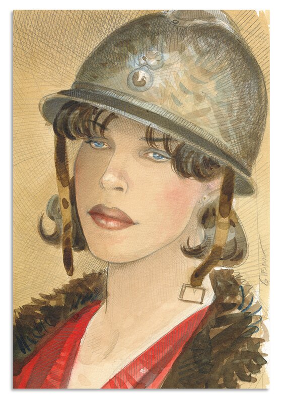 Cécile - portrait by Jean-Pierre Gibrat - Original Illustration