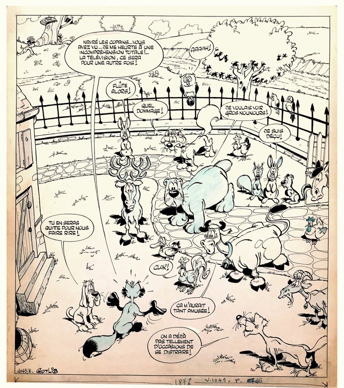 Gotlib, Nanar, Jujube ,Piette + Gay Luron - planche originale - Comic Strip
